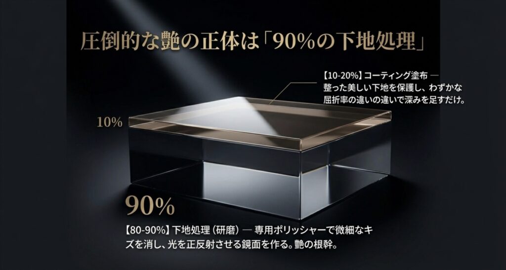下地処理で決まる圧倒的な艶の正体
