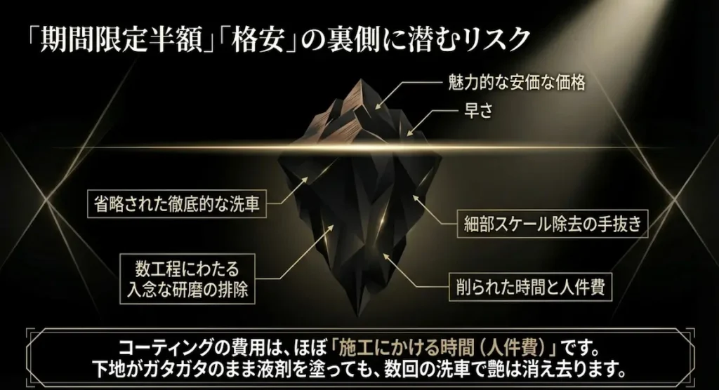 愛知・名古屋で車コーティングが安い店に潜むリスク