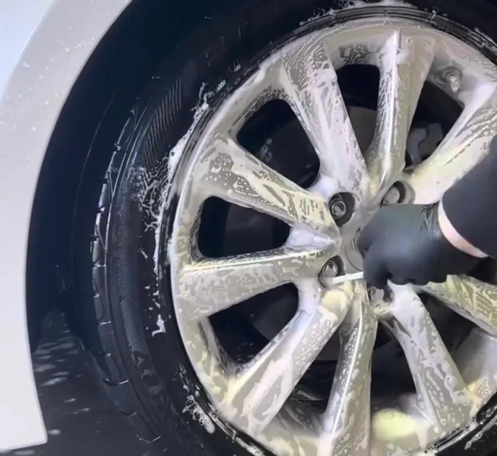 3. 細部の汚れをかき出すブラッシング